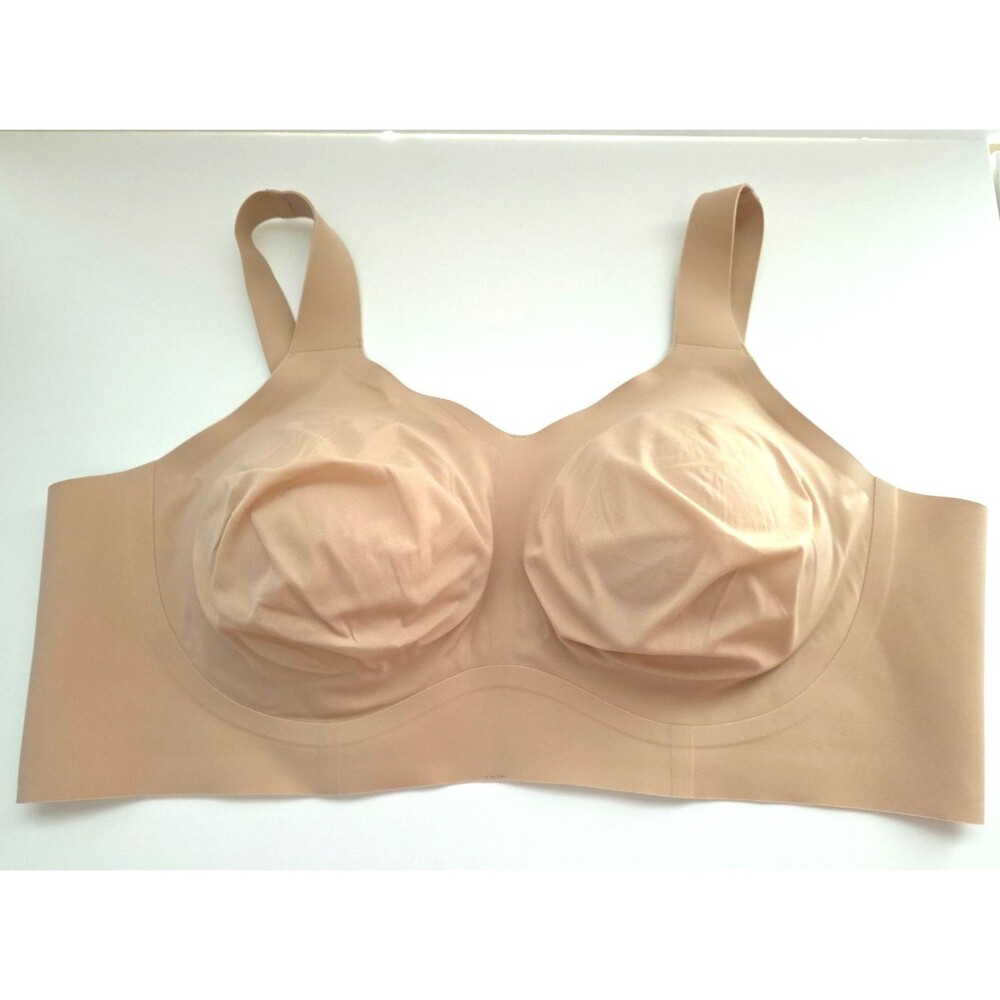 Evelyn Bobbie The Beyond Bra Size 2XL Seamless Wireless Adjustable Beige Comfort